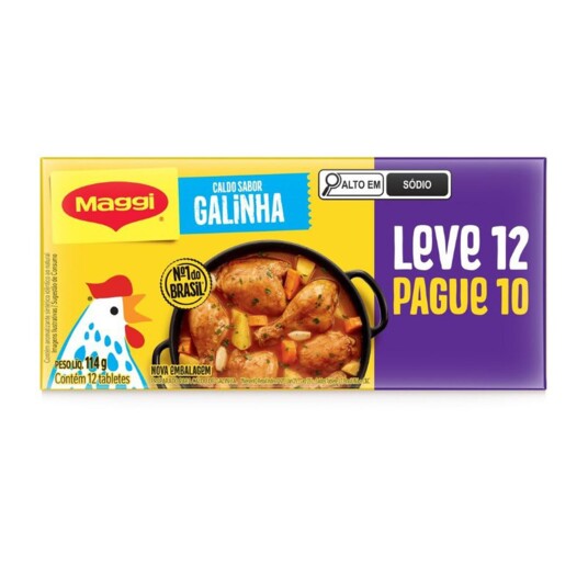 Caldo Maggi 144g Lv12g/pg10g Galinha