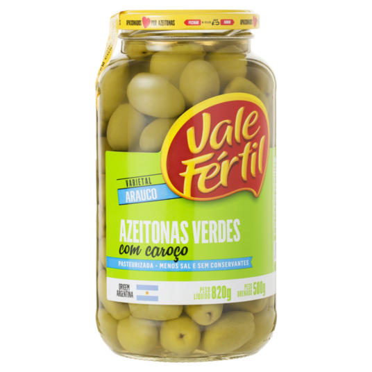 Azeitona Verde Vale Fertil 500g Picual