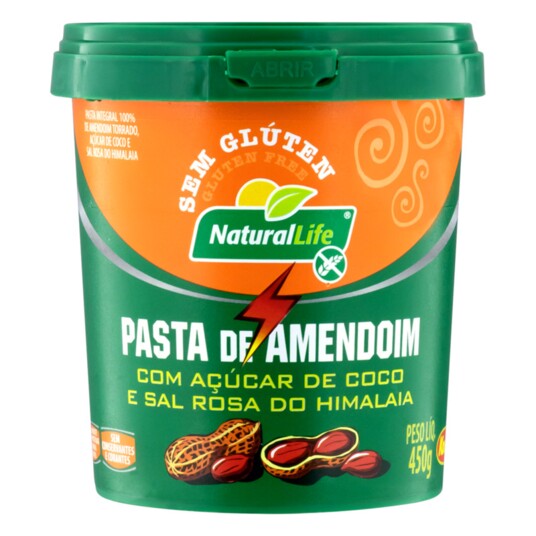 Pasta de Amendoim Natural Life 450g Acu.coco/sal H
