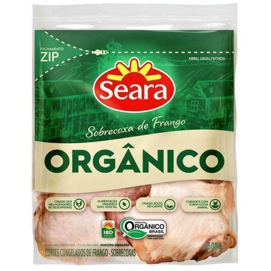 Sobrecoxa de Frango Seara 600g Organico