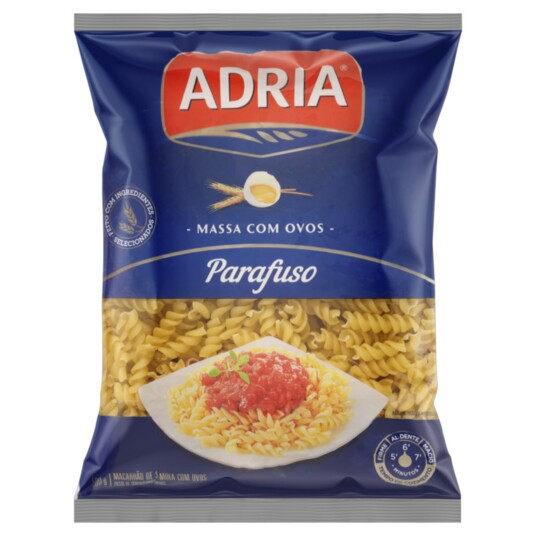 Macarrao C/ovos Adria 500g Parafuso