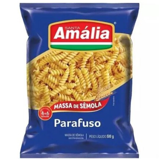 Macarrao C/semola Amalia 500g Parafuso