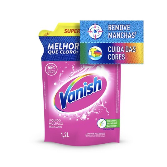 Alvejante Vanish 1,2l Pink Refil