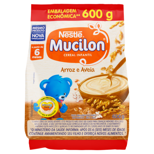 Mingau Mucilon 600g Aveia/arroz Sc