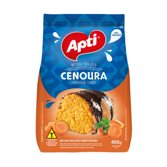 Mistura P/bolo Apti 400g Cenoura Pouch