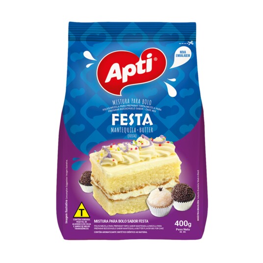 Mistura P/bolo Apti 400g Festa Pouch