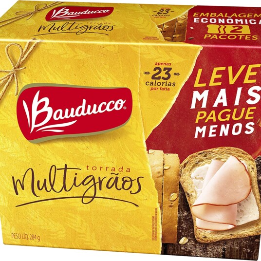 Torrada Multipack Bauducco 284g Multigraos