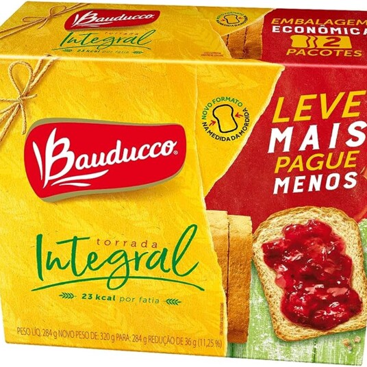 Torrada Multipack Bauducco 284g Integral