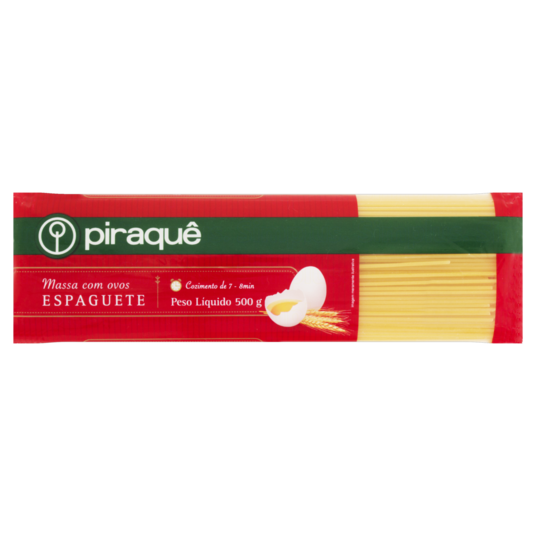 Macarrao C/ovos Piraque 500g Espaguete
