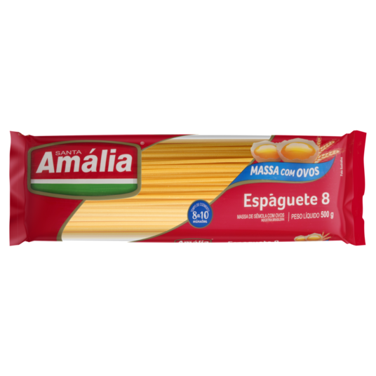 Macarrao C/ovos Amalia 500g Espaguete N-8