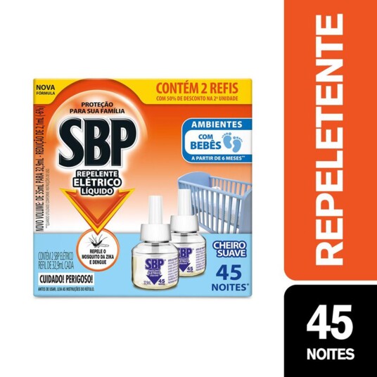 Repelente Eletrico Liq.sbp 32,9ml 50%desc.2un Sua