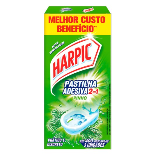 Pastilha Sanitaria Harpic 3un 2em1 Pinho