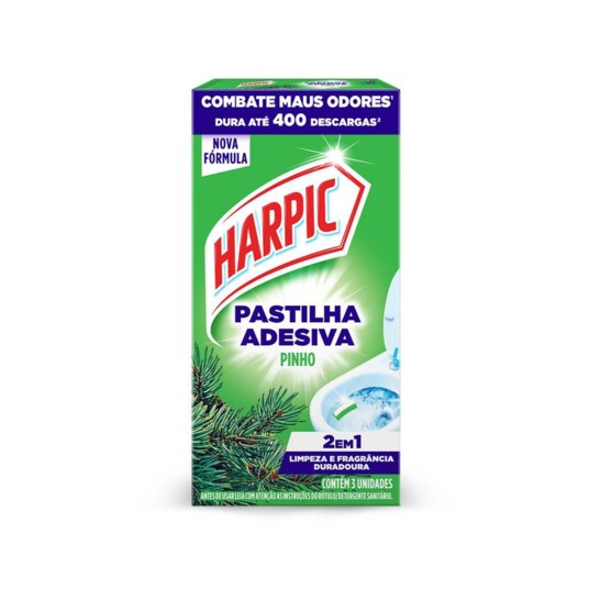 Pastilha Sanitaria Harpic 3un 2em1 Pinho