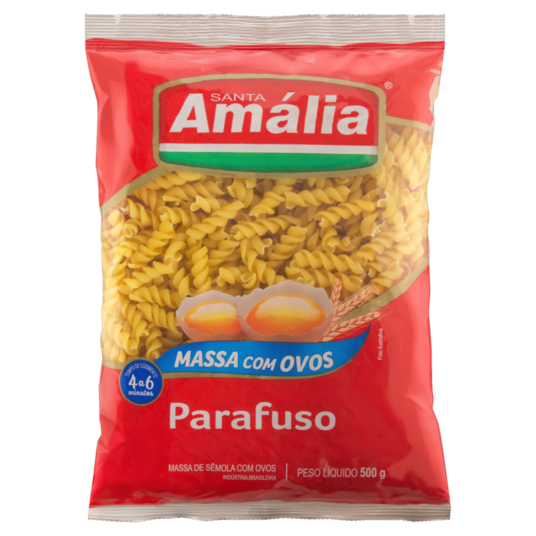 Macarrao C/ovos Amalia 500g Parafuso