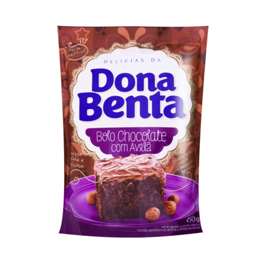 Mistura P/bolo Dona Benta 450g Choc.c/avela