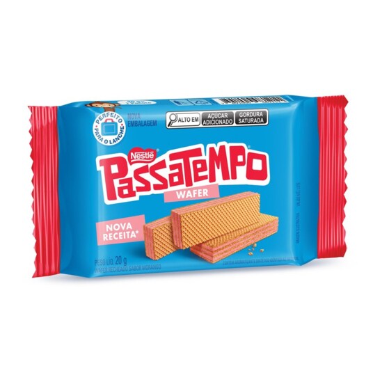 Mini Wafer Passatempo 20g Morango