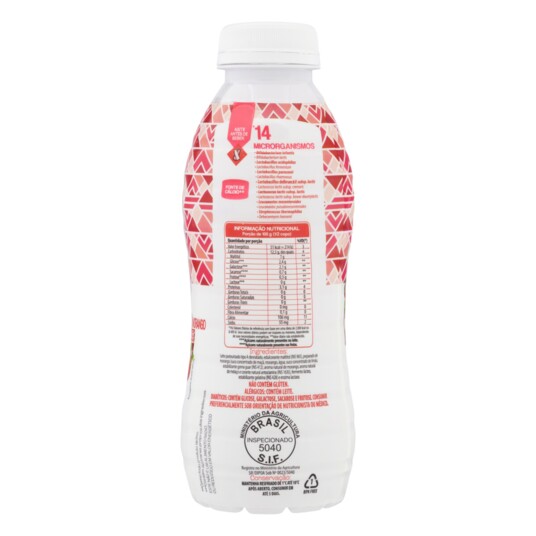 Kefir Desn.reggula 500g Morango Z.lact.