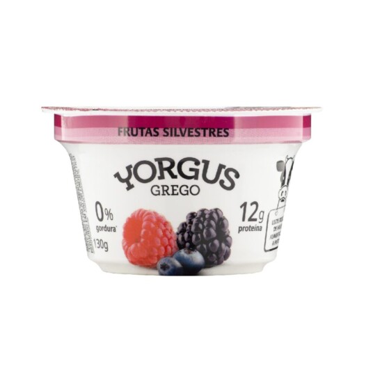 Iogurte Grego Yorgus 130g 0% Frutas Silv.