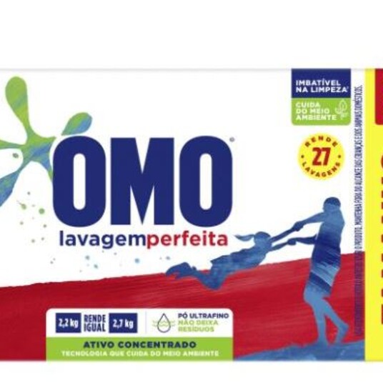 Sabao em Po Omo 2,2kg Lavag.perfeita