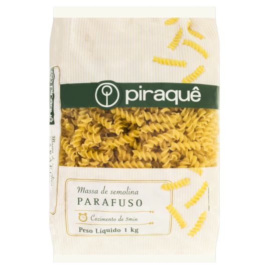 Macarrao C/semola Piraque 1kg Parafuso