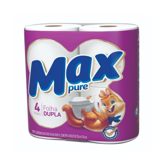Papel Hig.f.dupla Max 30m 4un 4 Rolos Neutro