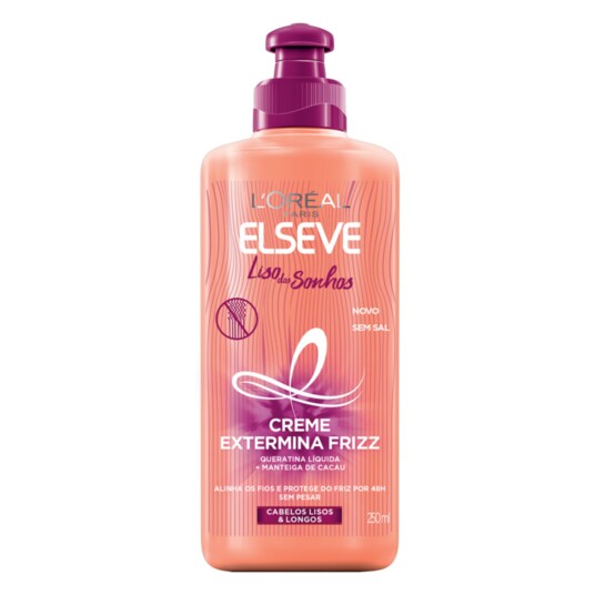 Creme de Pentear Elseve 250ml Liso dos Sonhos
