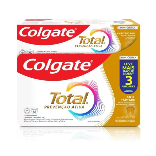 Creme Dental Colgate 90g 3pack Tartaro