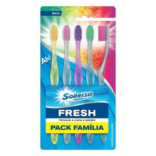 Escova Dental Sorriso 5pack Fresh
