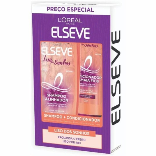 Kit Sh.+cond.elseve 375+170ml Liso dos Sonhos