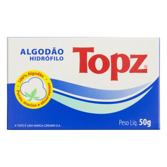 Algodao Hidr.topz 50g Rolo