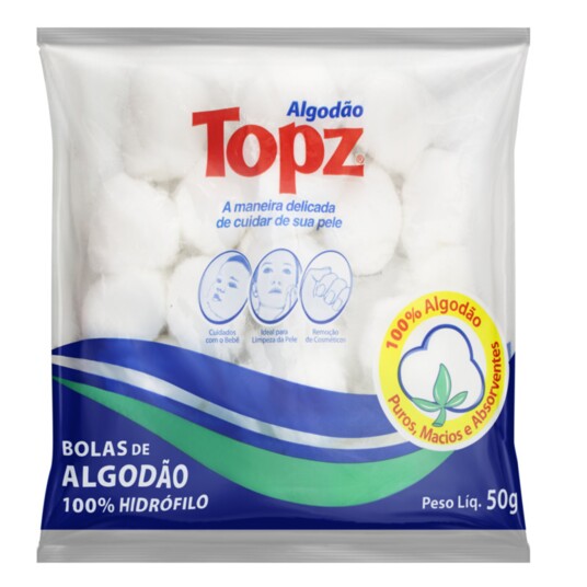 Algodao Bolas Topz 50g Pacote