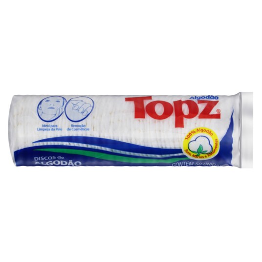 Disco de Algodao Topz 50un
