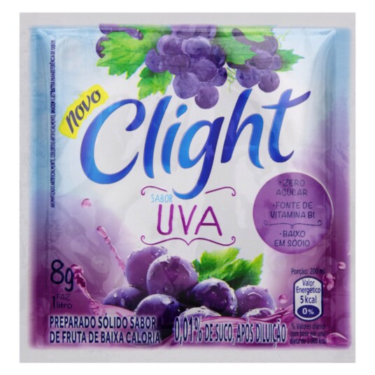 Refresco em Po Clight 8g Uva