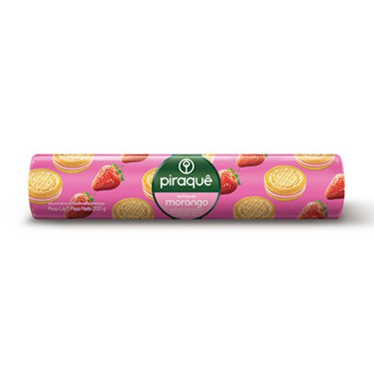 Biscoito Rech.piraque 160g Morango