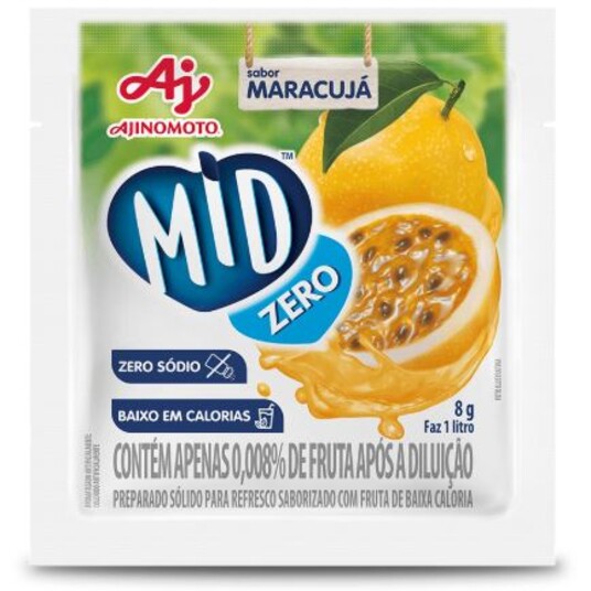 Refresco em Po Mid Zero 8g Maracuja
