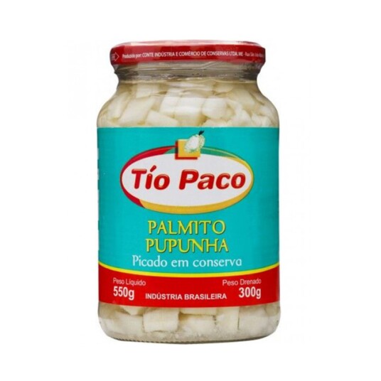 Palmito Pupunha Tio Paco 300g Picado