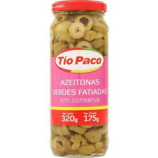Azeitona Verde Tio Paco 175g Fatiada