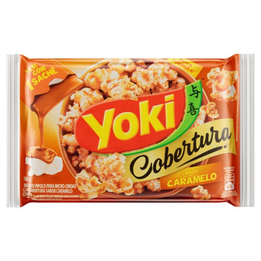 Milho Pipoca P/microo.yoki 160g Cober.caramelo
