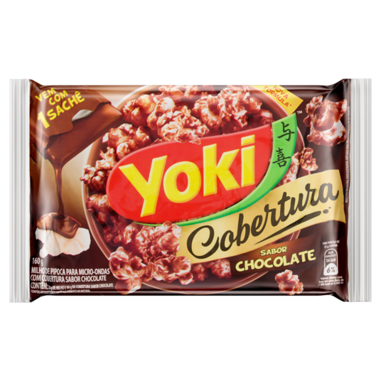 Milho Pipoca P/microo.yoki 160g Cober.chocolat