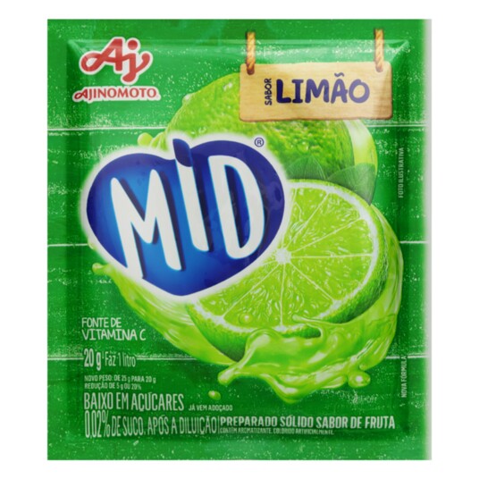 Refresco em Po Mid 20g Limao