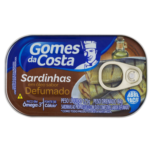 Sardinha Gomes da Costa 125g em Oleo Defum.