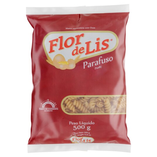 Macarrao C/ovos Flor de Lis 500g Parafuso