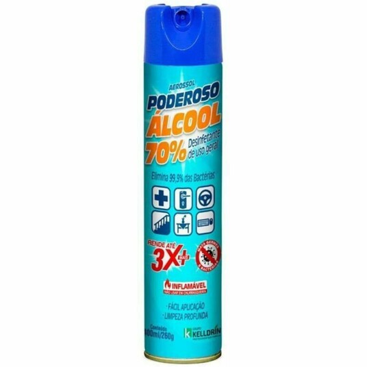 Alcool Kelldrin 400ml Aerossol