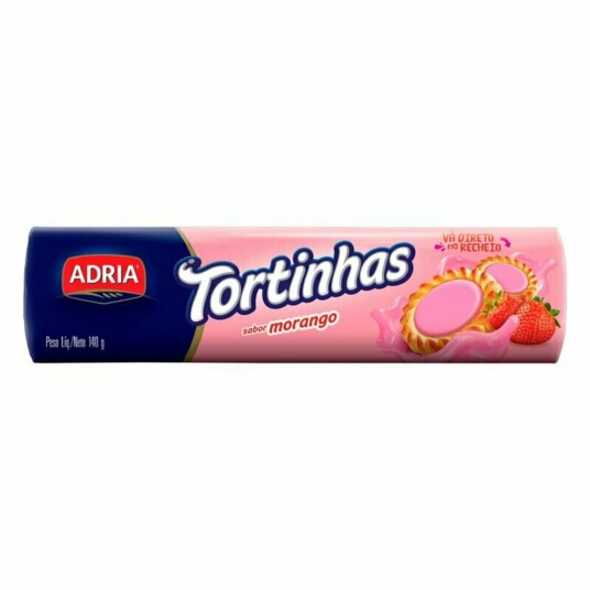 Biscoito Tortinha Adria 140g Morango