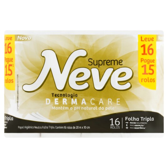 Papel Hig.neve Supreme L16p15 20m Dermacare