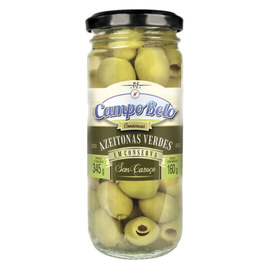 Azeitona Verde Campo Belo 160g S/caroco