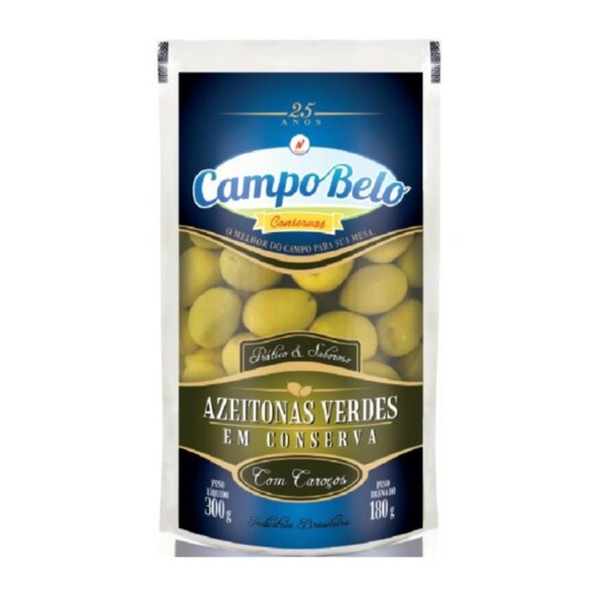 Azeitona Verde Campo Belo 180g Inteira Sache