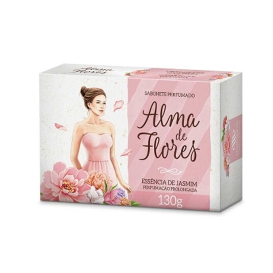 Sabonete Barra Alma de Flores 130g Flores de Jasm.