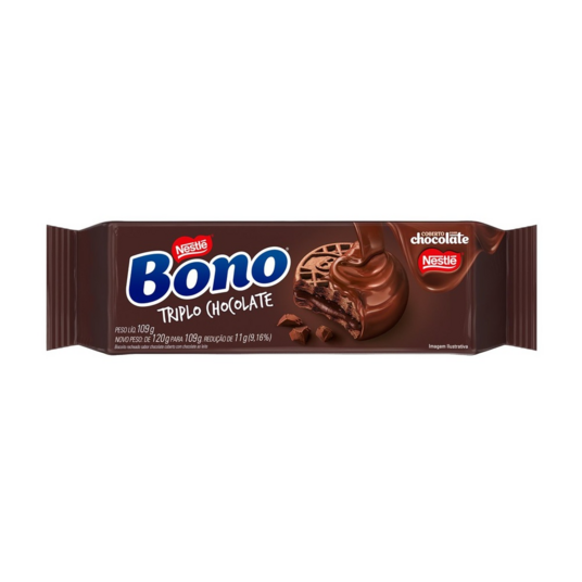 Biscoito Coberto Bono 109g Chocolate