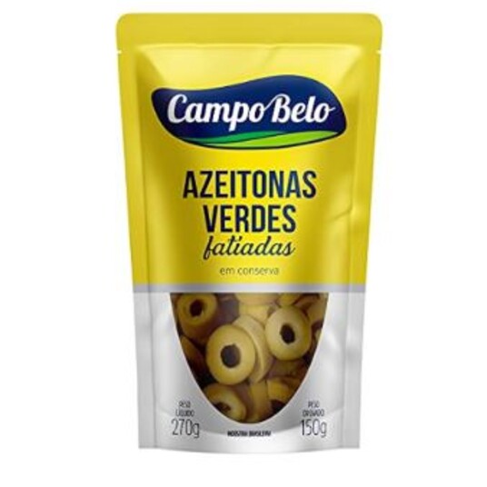 Azeitona Verde Campo Belo 150g Fatiada Sache